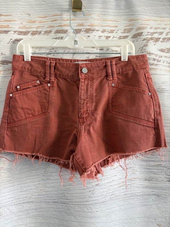 PAIGE Pants - Paige Mayslie Utility Denim Cutoff Shorts in Muted Clay